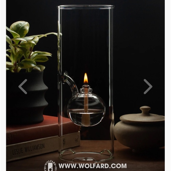 Wolfard Glassblowing Original Cylinder Oil Lamp, 9” - Picture 9 of 9